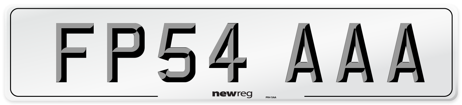 FP54 AAA Number Plate from New Reg